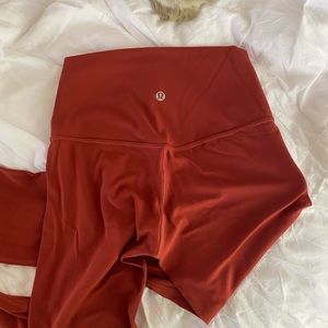 Lululemon aligns burnt orange/ red